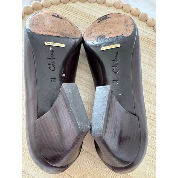 Cole Haan Nike Air Vintage Pumps 2000s Pointed Toe Leather Heels Size 7B - Picture 5 of 6